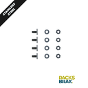 SS304 M8 x 16mm Square Hd T Bolt 20 x 20 x 3 (4) 1006